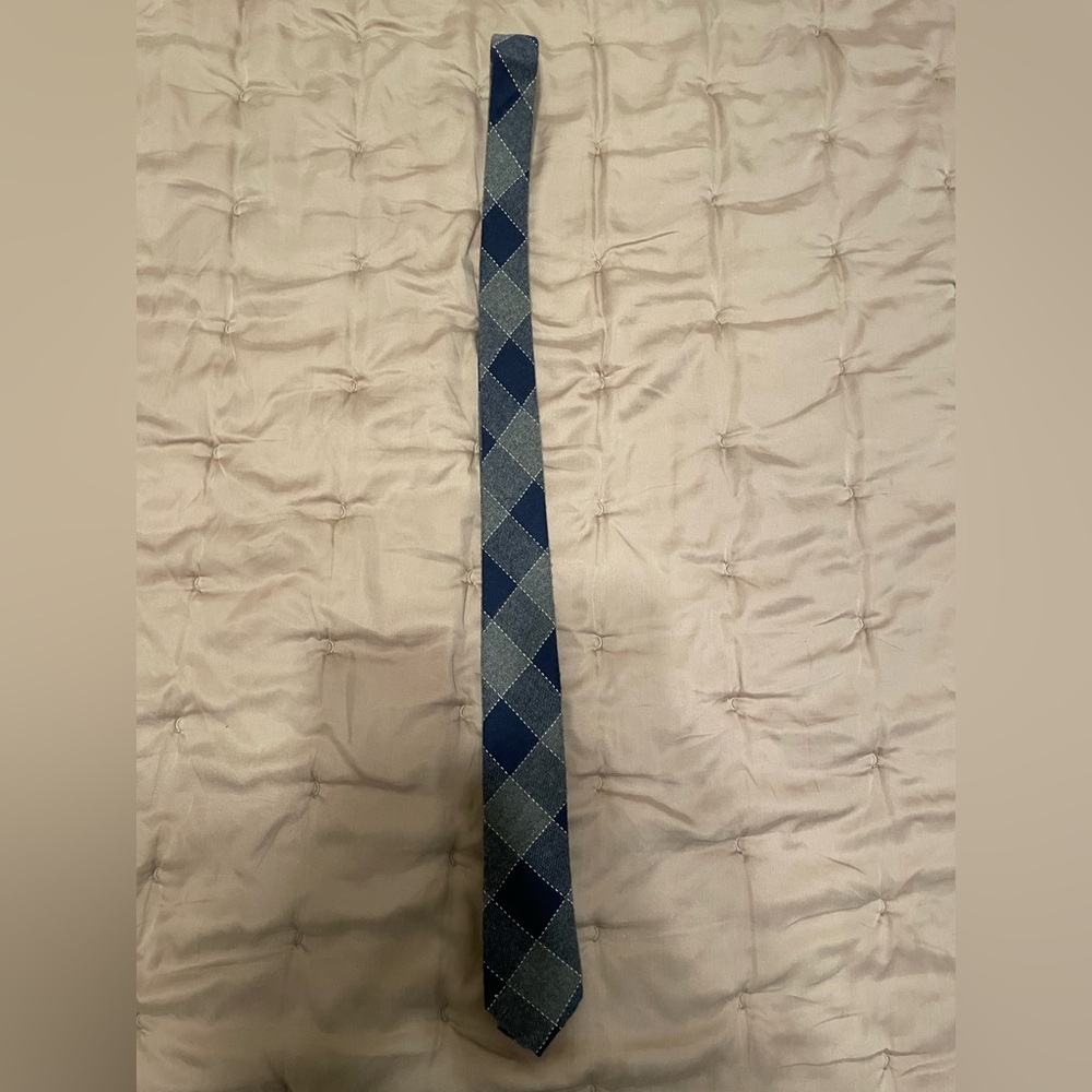 Nordstrom Blue and Gray Argyle Tie